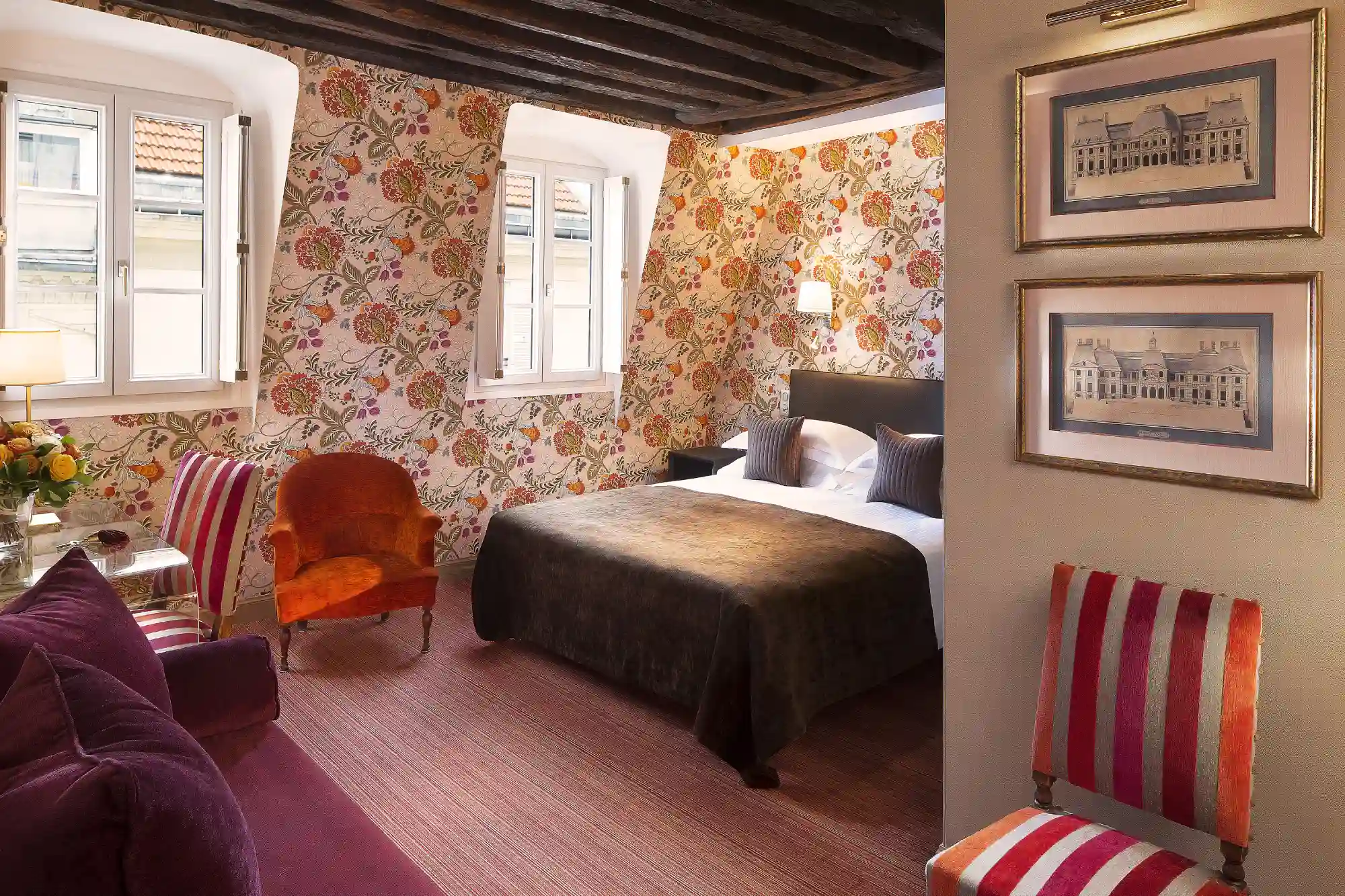 Chambre Supérieure avec canapé-lit, Hôtel Saint Paul Rive Gauche