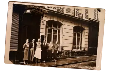 Photo ancienne de l'équipe familiale, Hôtel Saint Paul Rive Gauche